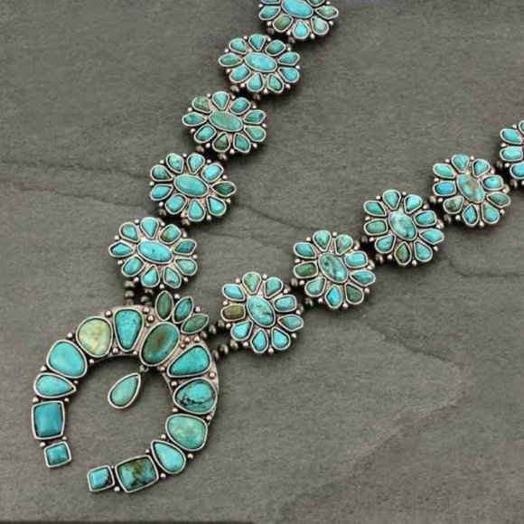 Jewelry - Turquoise Treasure Squash Blossom Necklace